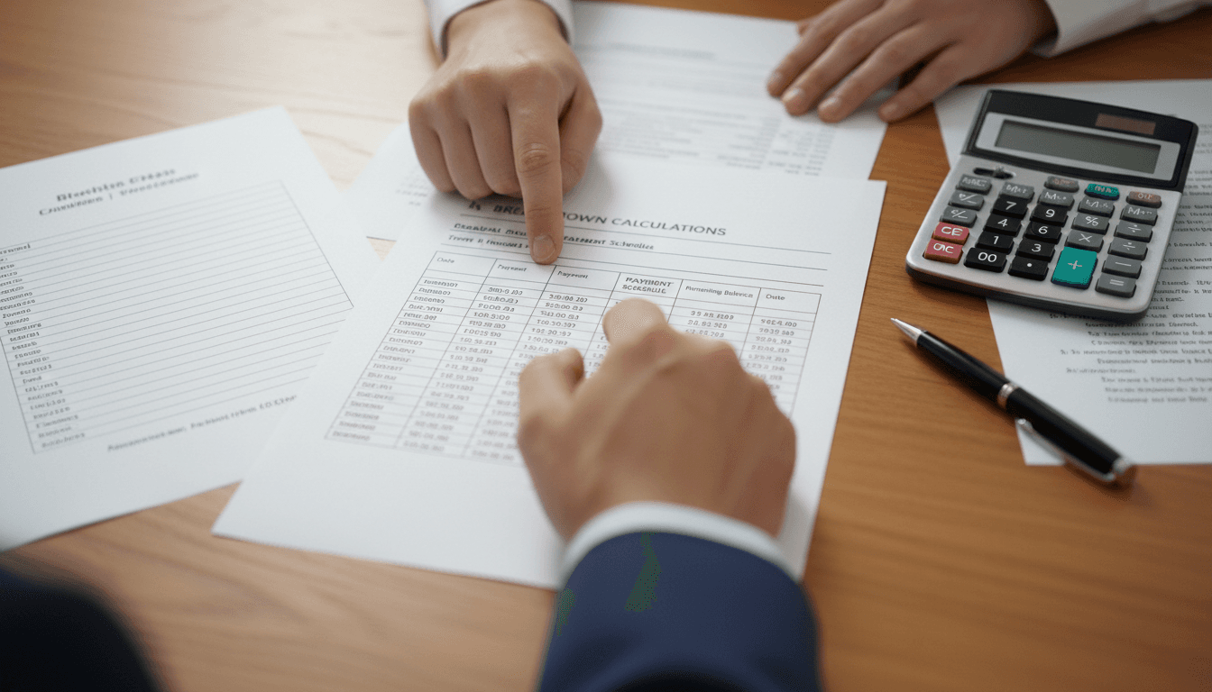 Financial guidance and payment breakdown
